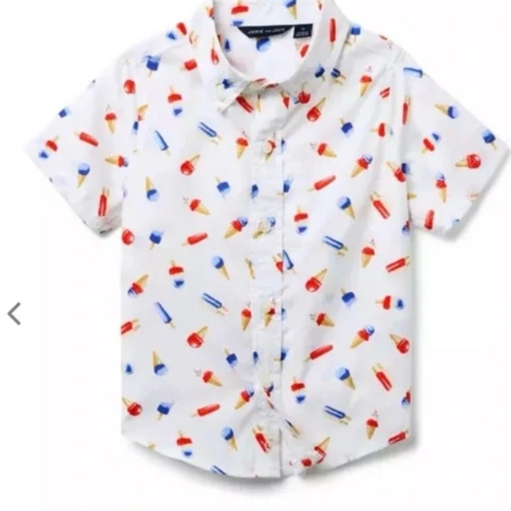 Janie and Jack Poplin Ice Cream Shirt 12-18 months NWT